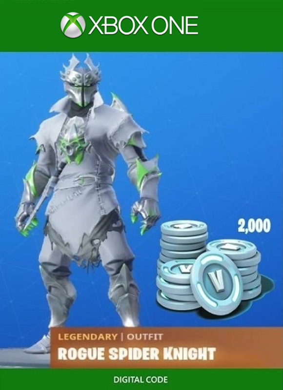 Fortnite: Legendary Rogue Spider Knight Outfit + 2000 V-Bucks Bundle (Xbox One)